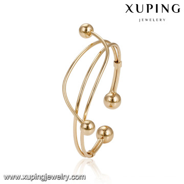 51930 xuping vente chaude indien 18 k or bracelets mode délicat design simple perle plaqué or bijoux bracelet